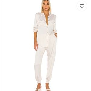 Indah Emma Solid Long Sleeve Button Up Shirt